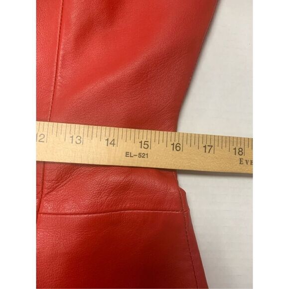 Red 100% Genuine Leather Vintage dress - Picture 6 of 8